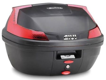 GIVI B37N 39-LITER MONOLOCK TOP CASE | MATTE BLACK WITH RED LENSES Online Sale