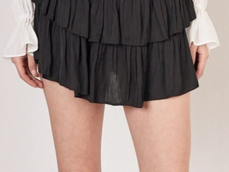 Ruffle Skirt in Black Cheap