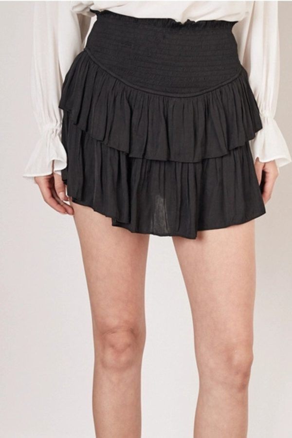 Ruffle Skirt in Black Cheap