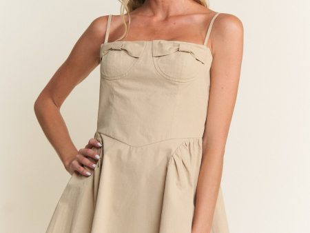 Macy Dress in Beige on Sale