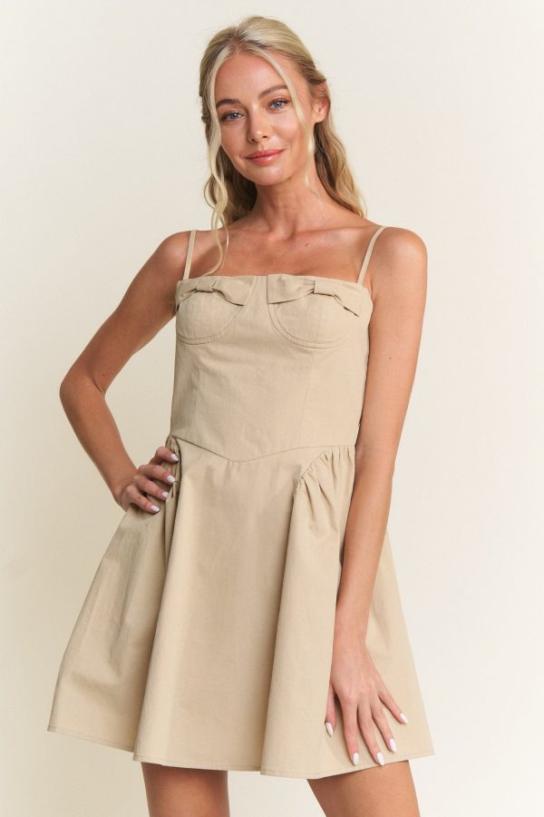 Macy Dress in Beige on Sale