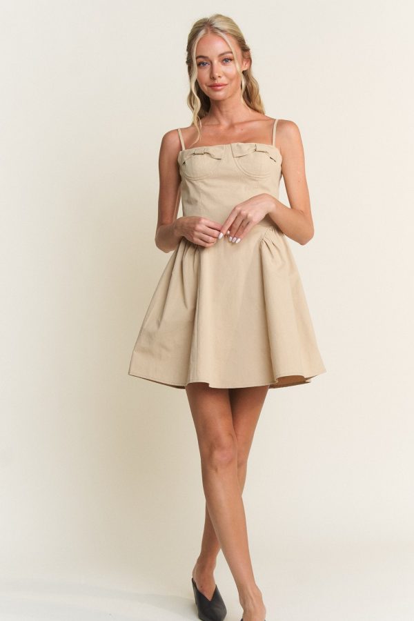 Macy Dress in Beige on Sale