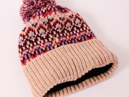 Free People: First Frost Fairisle Pom Pom Beanie Hot on Sale