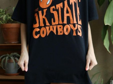 Rolling Stones OSU Cowboys Dazed Thrifted Tee in Black For Sale