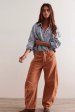 Free People: Good Luck Mid Rise Barrel in Ginger Root Online now