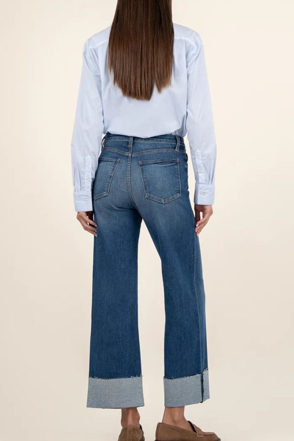 Kut From Kloth: Sienna High Rise Wide Leg Cuff Jeans Online now