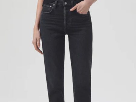 Agolde: Riley High Rise Straight Crop Jean in Panoramic For Cheap