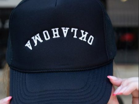 Upside Down Oklahoma Trucker Hat For Sale