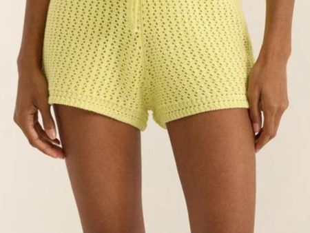 Z Supply: Priam Crochet Shorts in Limeade For Sale