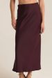 Z Supply: Europa Poly Sheen Skirt in Berry Wine Supply