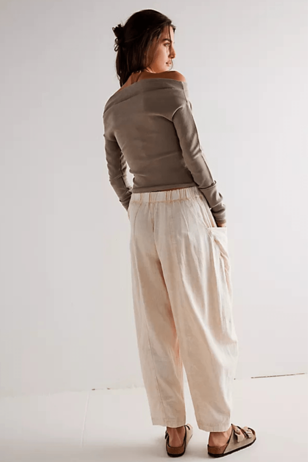 Free People: High Road Pull On Barrel Pant in Birch For Cheap