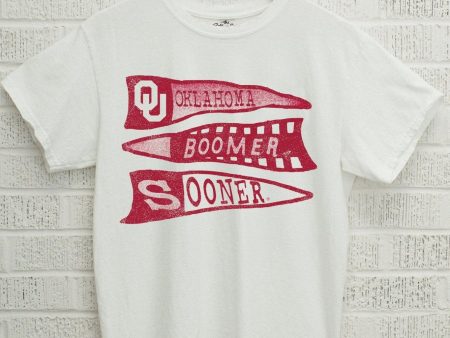 Livy Lu: OU Oklahoma Sooners Pennant Tee in White Sale