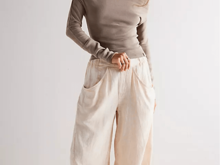 Free People: High Road Pull On Barrel Pant in Birch For Cheap