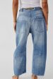 Free People: Moxie Low Slung Pull On Barrel Pant in Truest Blue on Sale